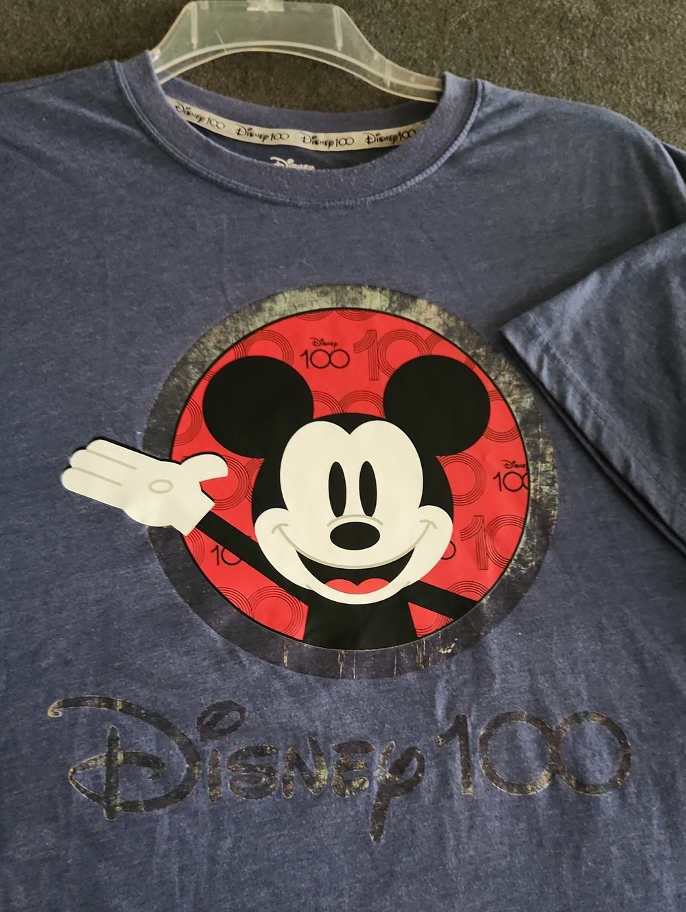 Disney 100 Year Anniversary Graphic Short Sleeve Shirt Mickey Mouse Size Medium